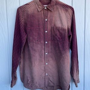 Bleach Dyed & Distressed Flannel